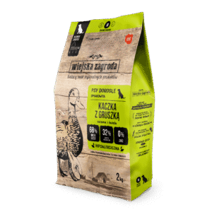 Wiejska Zagroda Patka s kruškom – suha hrana za pse (M granule, 2 kg)