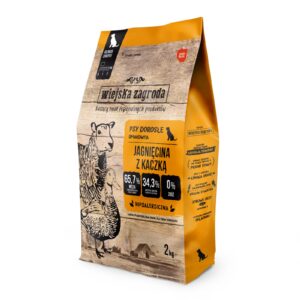 Wiejska Zagroda Janjetina s patkom (S granule) – suha hrana za odrasle pse (2 kg)
